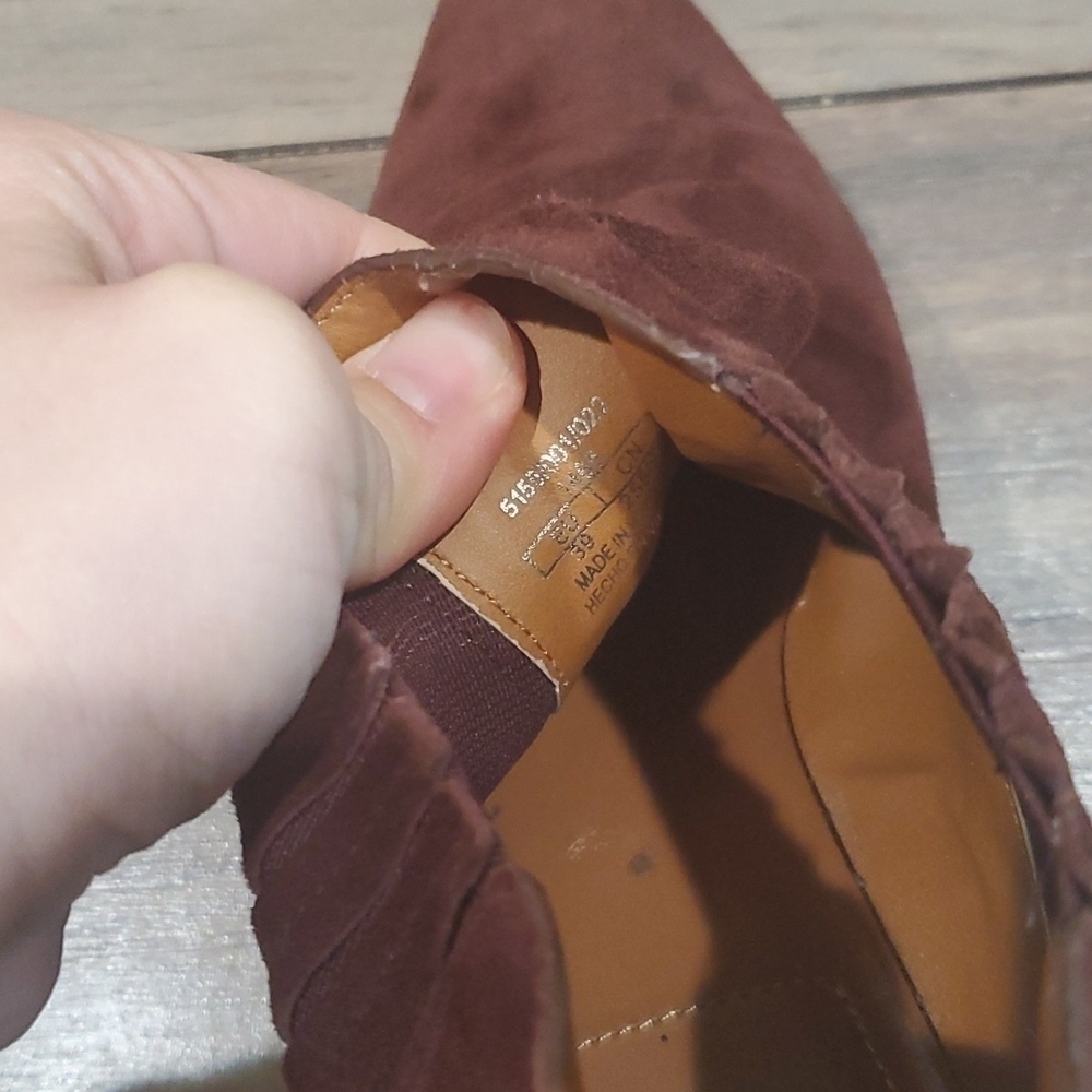 Zara women Suede ankle boots sz US8 - Picture 12 of 12